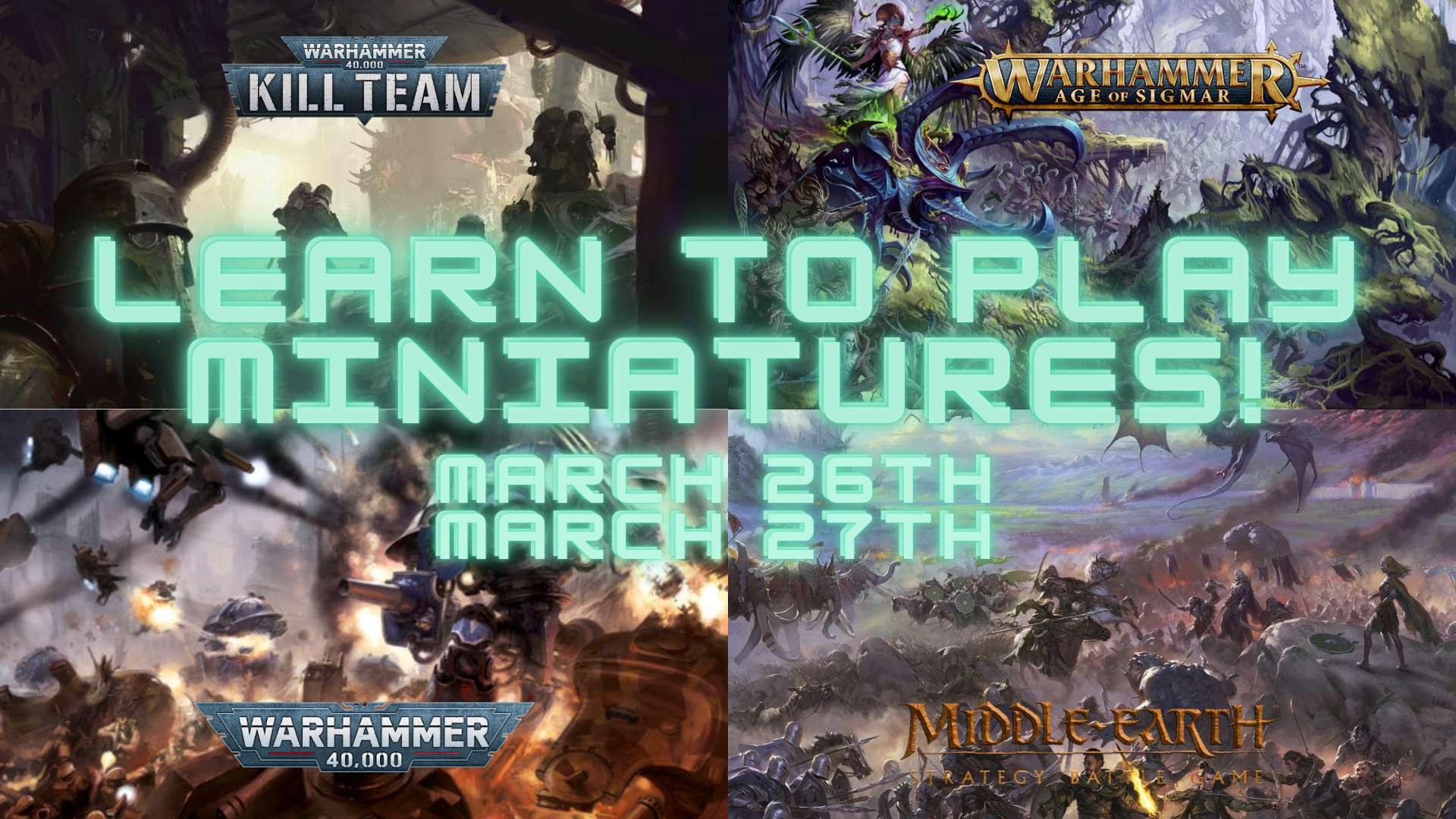 March 27th Learn To Play Miniatures 3pm